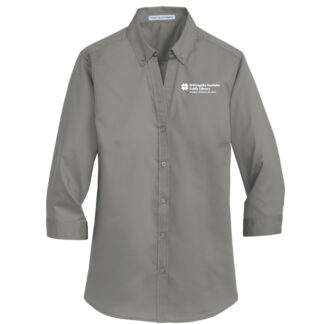 W-E Library Ladies 3/4-Sleeve Twill Shirt